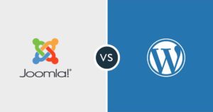 Joomla vs WordPress - logotipes