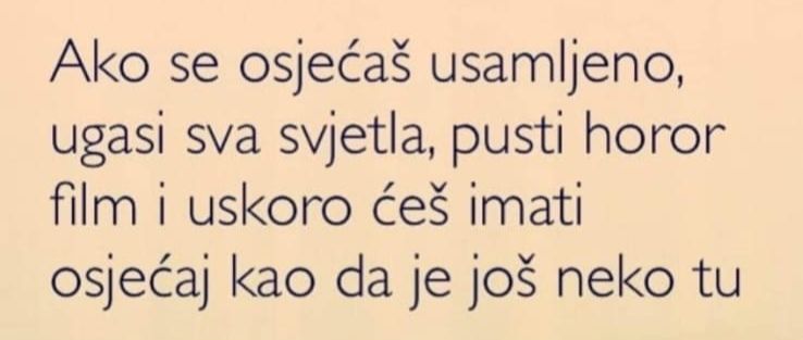 Ako se osjećaš usamljeno