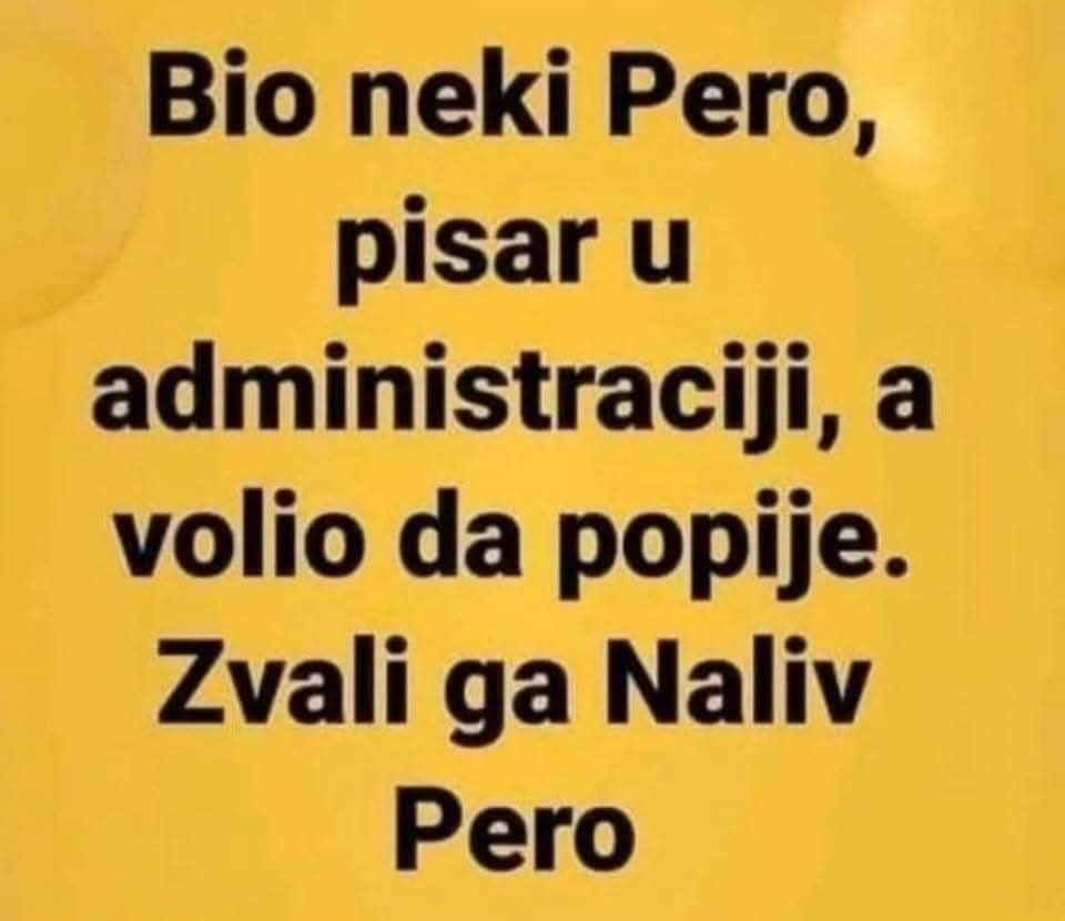 Pero pisar u administraciji Naliv Pero