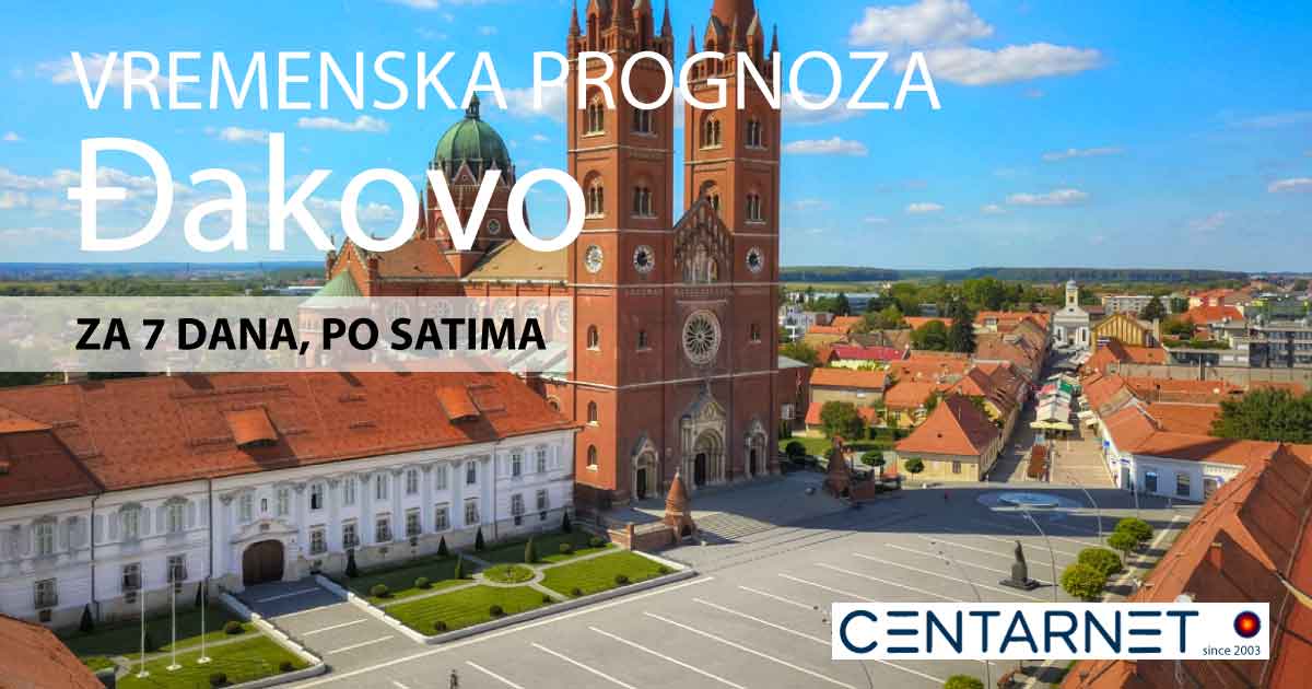 Đakovo vrijeme - vremenskaprognoza za 7 dana po satima