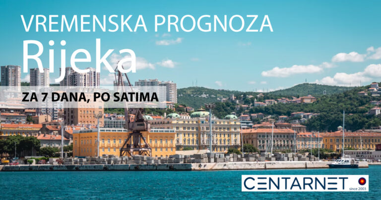 Rijeka, vremenska prognoza po danima satna