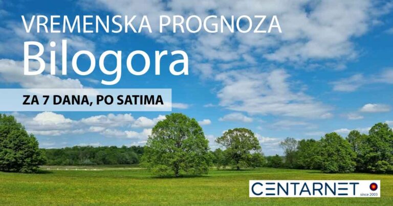 Vremenska prognoza Bilogora za 7 dana po satu