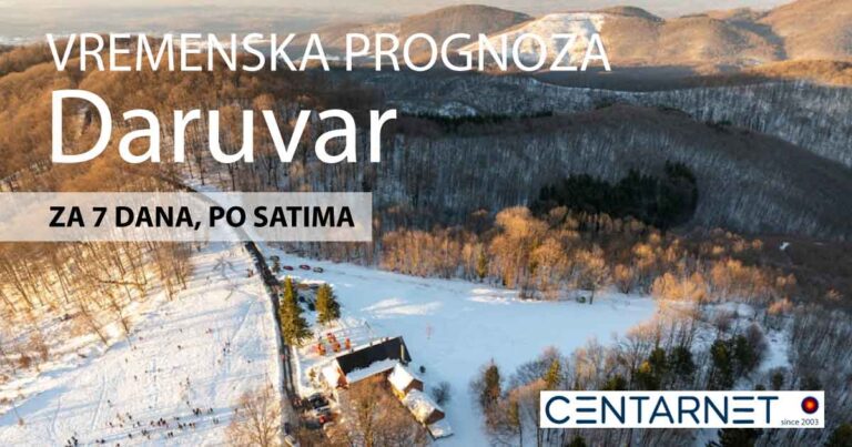 Vremenska prognoza za Daruvar za 7 dana po satima