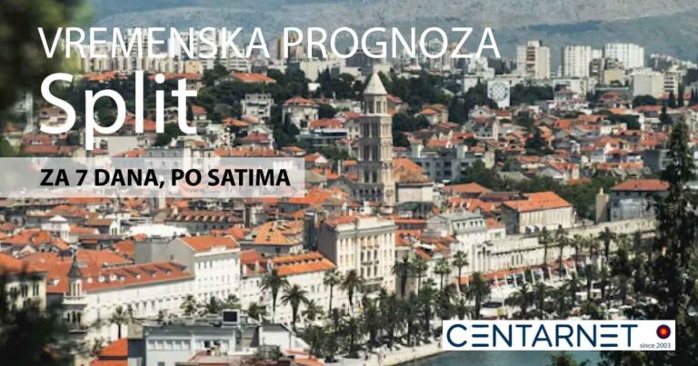 Vremenska prognoza Split, za 7 dana po satima