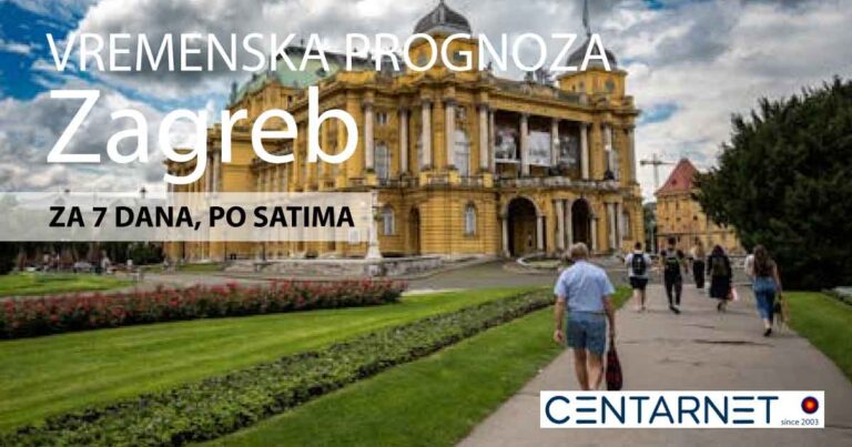 ZAgreb vrmeneska prognoza za 7 dana po satima
